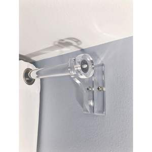 Wholesale acrylic <b>curtain</b> bracket made from high quality <b>plastic</b> for extra durability and strong window <b>curtain</b> rod support - Product Image 1