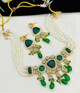 Conjunto de Gargantilla Monalisa hermosa de alta calidad Gargantilla de lujo con tachuelas de diamantes americanos para mujeres Ideal para ocasiones especiales, boda - Product Image 2