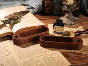 Porte-cartes de visite en bois artisanal, durable, minimaliste et vintage |   Organisateur de cartes de visite en bois naturel fin - Product Image 4