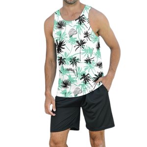 100% Polyester Sublimation Débardeurs Conception Personnalisée Workout Sportswear Tricoté Sans Manches Gym Fitness Chemises Plus La Taille Imprimer - Product Image 4