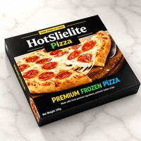 Boîte de vente au détail personnalisée en carton pour pizzas surgelées, 8, 10, 12 pouces, emballage alimentaire ondulé pour livraison de pizzas