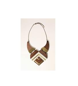 Collar de Madera Natural con Cuentas de Diamantes, Estilo Personalizable, Tamaño Ajustable, Joyería de Moda para Mujer, Regalo en Oferta - Product Image 2