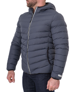 Chaqueta de Invierno para Hombre, Acolchada, con Capucha, Cuello Alto, Logotipo Frontal, Resistente al Viento e Impermeable - Product Image 6