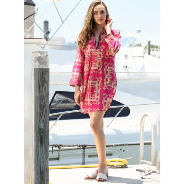 Summer Women New Collection high Neck Mini Length Long Sleeves African Printed Short Dresses