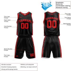 Vêtements de sport de basketball unisexes de haute qualité, respirants, en polyester 100 %, sans manches, anti-UV, uniformes personnalisés, tailles adultes et grandes tailles - Product Image 4