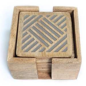 Vente en gros de sous-verres ronds en bois et en pierre Tapis et coussinets décoratifs Premium Office Use - Product Image 4