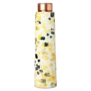 100% botella de agua de doble pared de cobre puro diseño moderno para fiesta boda viaje vino embalaje Premium hecho a mano India Metal - Product Image 1