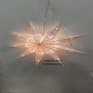 โคมไฟดาวกระดาษพิมพ์ลายระยิบระยับขนาด60ซม. ของตกแต่งคริสต์มาสตัวชี้2024ใหม่ - Product Image 1