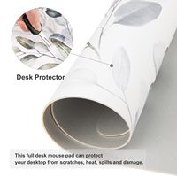 Tapis de souris portable étanche en cuir PVC pour gaming, avec repose-poignet ergonomique en cuir de chamois durable, pour bureau et maison, en stock
