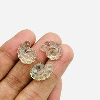 Perles de coquillage sculptées en améthyste verte AAA, forme d'escargot sculptée à la main, pierre précieuse 16 mm, fabrication de bijoux, vente en gros