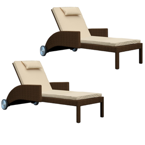 Chaise longue en rotin pour lit de repos côté piscine meubles commerciaux de luxe - Product Image 5