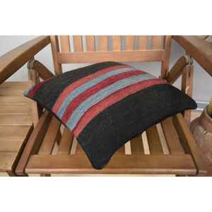 Multicolor Kilim Patchwork Wool Pillow 16x16 Inch Luxury Decorative <b>Cushion</b> Vintage Fluffy Leaves Pattern Portable Bedding - Product Image 4