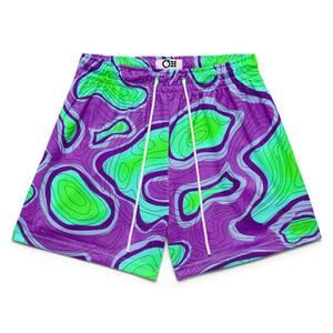 Pantalones cortos de baloncesto personalizados para hombre de alta calidad 150 gramos de malla de verano de doble capa 100% poliéster transpirable cordón medio OEM - Product Image 1