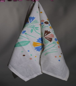 Wholesale Printed 100% Cotton Disposable Quick-Dry Hypoallergenic Eco-Friendly Square Floral <b>Pattern</b> Kitchen Use Tea <b>Hand</b> Wash - Product Image 5