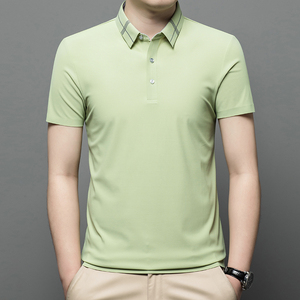 เสื้อยืดโปโลคุณภาพพรีเมี่ยมสำหรับผู้ชายสีทึบตัดกันทำจากวัสดุที่ดีที่สุด - Product Image 3