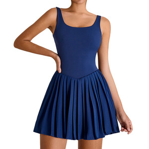 Custom Front Waist Outdoor Tennis <b>Skirts</b> Yoga Gym Fitness Workout Pleated Breathable Eco-Friendly Nylon Spandex Quick-Dry 4-Way - Product Image 6