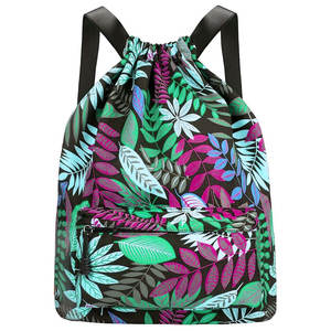 Sac à dos personnalisé le plus vendu en gros sac à fermeture éclair à cordon en polyester de meilleure qualité facile à transporter doublure imperméable coton - Product Image 5