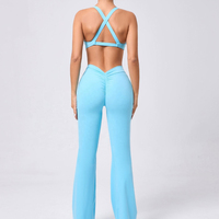 Ensemble de yoga sans couture pour femmes, haut de sport sexy à col carré, ensembles avec shorts, vêtements de sport de fitness, survêtement sans manches