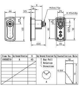 Serrure de distributeur automatique en alliage de zinc de sécurité des fabricants de serrures professionnelles - Product Image 6