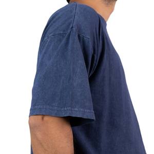 T-shirt surdimensionné pour hommes coupe régulière en coton 100% vieilli délavé à l'acide vintage personnalisé en gros - Product Image 2