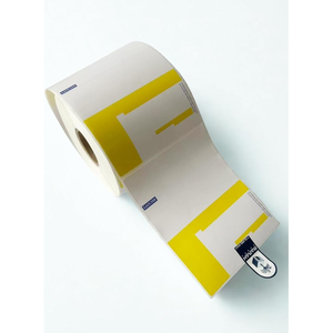 Etiquetas de Prescripción en Blanco RX-Direct Thermal P10 (6, 12, 18 Rollos) Blancas con Detalles Amarillos, Reutilizables con Respaldo Adhesivo - Product Image 2