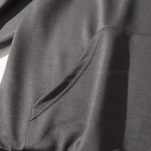 Sweats à capuche avec strass personnalisés pour hommes, coupe ajustée, couleur unie, hiver essentiel - Product Image 5
