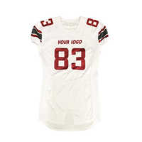 Uniforme de football américain sur mesure de haute qualité, manches courtes, grande taille, respirant, séchage rapide, polyester/coton NAPA
