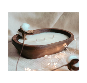 10 Uds. Cuencos de vela de masa de madera para hacer velas cuencos de madera a mano para decoración regalo de inauguración de la casa cuenco de masa - Product Image 5