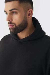 New Printed Oversize <b>Hoodie</b> Street Wear <b>Thick</b> Fleece Drop Shoulder Plain Blank Custom <b>Men</b> Vintage Thermal Hoodies & Sweatshirt - Product Image 3