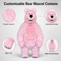 Costume de mascotte d'ours polaire gonflable personnalisable 2,2M 2,6M 3M, MOQ 1 pièce, tenue animale gonflable pour adulte, Noël, Halloween