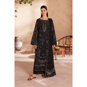Ensemble chemise brodée bohème, dupatta en mousseline et pantalon - Style IZNIK - Printemps/Été - Product Image 2