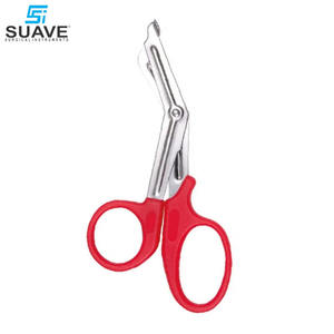 กรรไกรบาดเจ็บ กรรไกรแพทย์สีแดง 1 ชิ้น กรรไกรบาดเจ็บผ้าพันแผลคุณภาพดีที่สุดสําหรับพยาบาลโดย SUAVE เครื่องมือผ่าตัด - Product Image 4