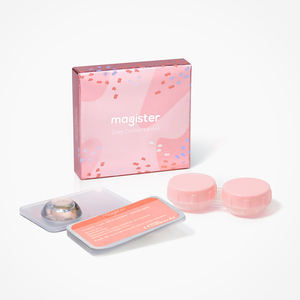 무료 배송 마지스터 컬러 콘택트 렌즈 사용자 정의 브랜드 2PC 앰버 황토 토파즈 처방 렌즈 HIDROCOR 패키지 상자 - Product Image 2