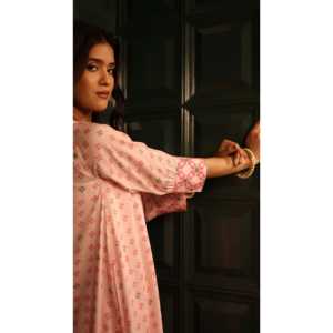 Aurora Blush Pink Evening <b>Dresses</b> <b>Kurta</b> Set - Product Image 3