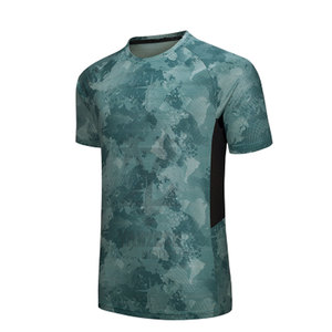 เสื้อยืดออกกำลังกายคอกลมผู้ชายรุ่นใหม่ แห้งเร็ว ระบายอากาศดี ผ้าฝ้าย/ใยไผ่ 220 กรัม ผ้าถัก สำหรับเล่นกีฬา - Product Image 6