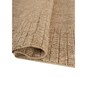 พรมปูพื้นทรงสี่เหลี่ยมผืนผ้าสีน้ำตาลเบจทำมือจากเส้นใยป่านปอแบบถัก สำหรับใช้ในบ้าน รถยนต์ และห้องนั่งเล่น - Product Image 2