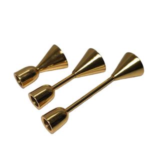 Bougeoir doré Vintage en lumière dorée, maison minimaliste, support de bougies, décoration de Table, cadeaux pour mariage - Product Image 1