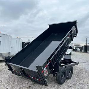 Wholesale Heavy-Duty Aluminum/Alloy 6x12 Tipping Dump <b>Trailer</b> Durable Hydraulic System Gear Motor Core Components 25-30T for - Product Image 4