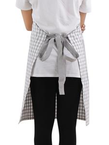 100% Cotton Yarn-Dyed Bib <b>Apron</b> Grey Waist Bib Food Cooking Salon Barber Garden BBQ PE LDPE PU PVC <b>Denim</b> Fabric Polyester - Product Image 4