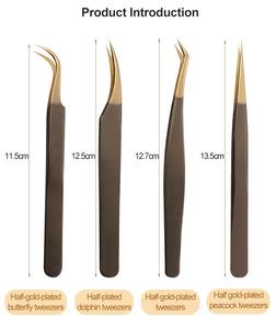 Drop-Shipping Pince à épiler à pointe en fibre Volume Ventilateur Outils pour cils Pince à épiler personnalisée Pince à épiler à pointe en fibre Isolation des cils - Product Image 2