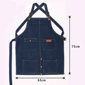 Tabliers en denim de haute qualité pour barbiers avec sangle en cuir tablier de barbier avec poches pour femmes hommes - Product Image 2