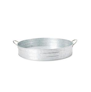 Fabuleux design restaurant décor vaisselle de table plateau galvanisé qualité de luxe forme ronde avec poignées plateau galvanisé - Product Image 1