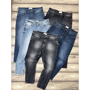 Jeans de Mezclilla para Hombre, Cintura Alta, Corte Recto, Estilo Casual, Lavado Oscuro, Liquidación de Fábrica con Envío Directo - Product Image 2