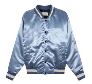 Nouveau blouson d'aviateur en satin à manches longues pour femmes de style respirant OEM/blouson d'aviateur en satin avec logo personnalisé vêtements pour femmes 2024 - Product Image 1