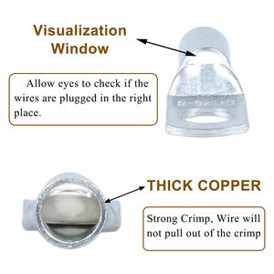 60 adet/kutu Bakır Kalay Kaplama Terminal Bloğu SC6-25 250 V Çıplak Kablo Pil Elektrik Sıkma Terminali Konnektör Kiti - Product Image 5