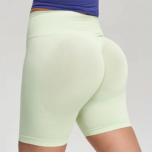 Logotipo personalizado Fitness Mujeres Yoga Shorts 2 en 1 Transpirable Entrenamiento Pantalones cortos para correr con bolsillo Gimnasio Desgaste para las mujeres - Product Image 5