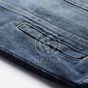 Hot Selling Premium Quality 100% Cotton Front Logo Jeans Jacket Comfortable Men Winter Jackets for Online Sale - Product Image 6