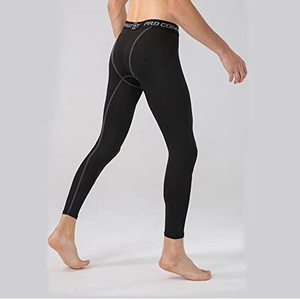 Pantalones atléticos de compresión personalizados OEM para hombre, mallas ajustadas, pantalones de capa base para correr, entrenamiento, deportes, Yoga, cintura personalizable - Product Image 4