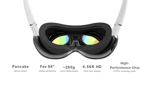 แว่นตาอัจฉริยะ ชุดหูฟัง VR ออลอินวัน เลนส์แบบแพนเค้ก น้ำหนัก 200 กรัม ปรับสายตาสั้นได้ ควบคุมด้วยท่าทาง มุมมองภาพ <span class=keywords><strong>96</strong></span> องศา ° - Product Image 2