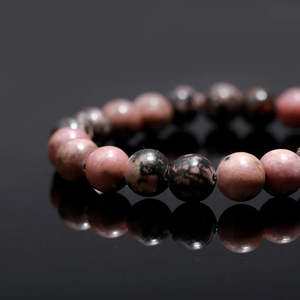 8 mm Smooth Round Beaded 7 Inches Rhodochrosite Healing Crystal <b>Bracelet</b> Crystal <b>Bracelets</b> & <b>Bangles</b> - Product Image 2
